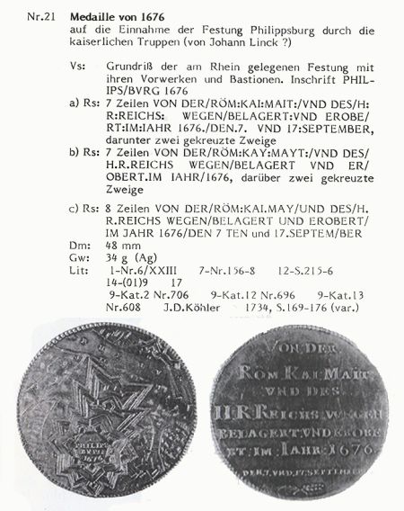 Medaille von 1676