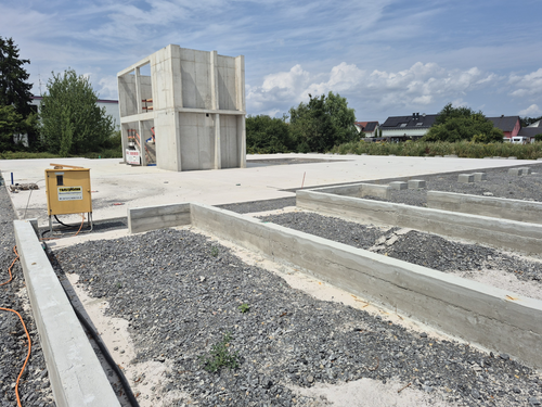 Baustelle des neuen Kindergartens