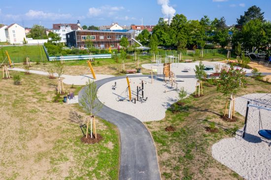 Luftbild des Generationenparks