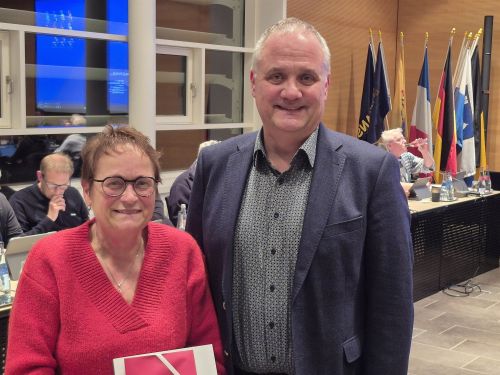 Stadträtin Kohout mit Bürgermeister Martus