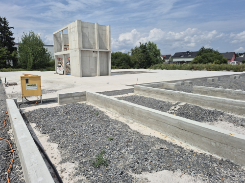 Baustelle des neuen Kindergartens