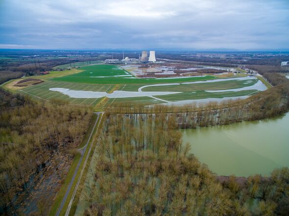 Luftbild der Rheinschanzinsel