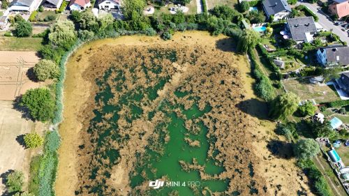 Luftbildaufnahme des Baggersee Störloch
